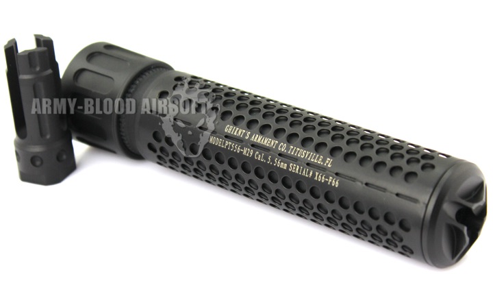 Knight's Armament QDC Barrel Extension KAC 556 QDC CQB Airsoft Dummy Quick Detach Suppressor (Carbine Length,BK)prev next