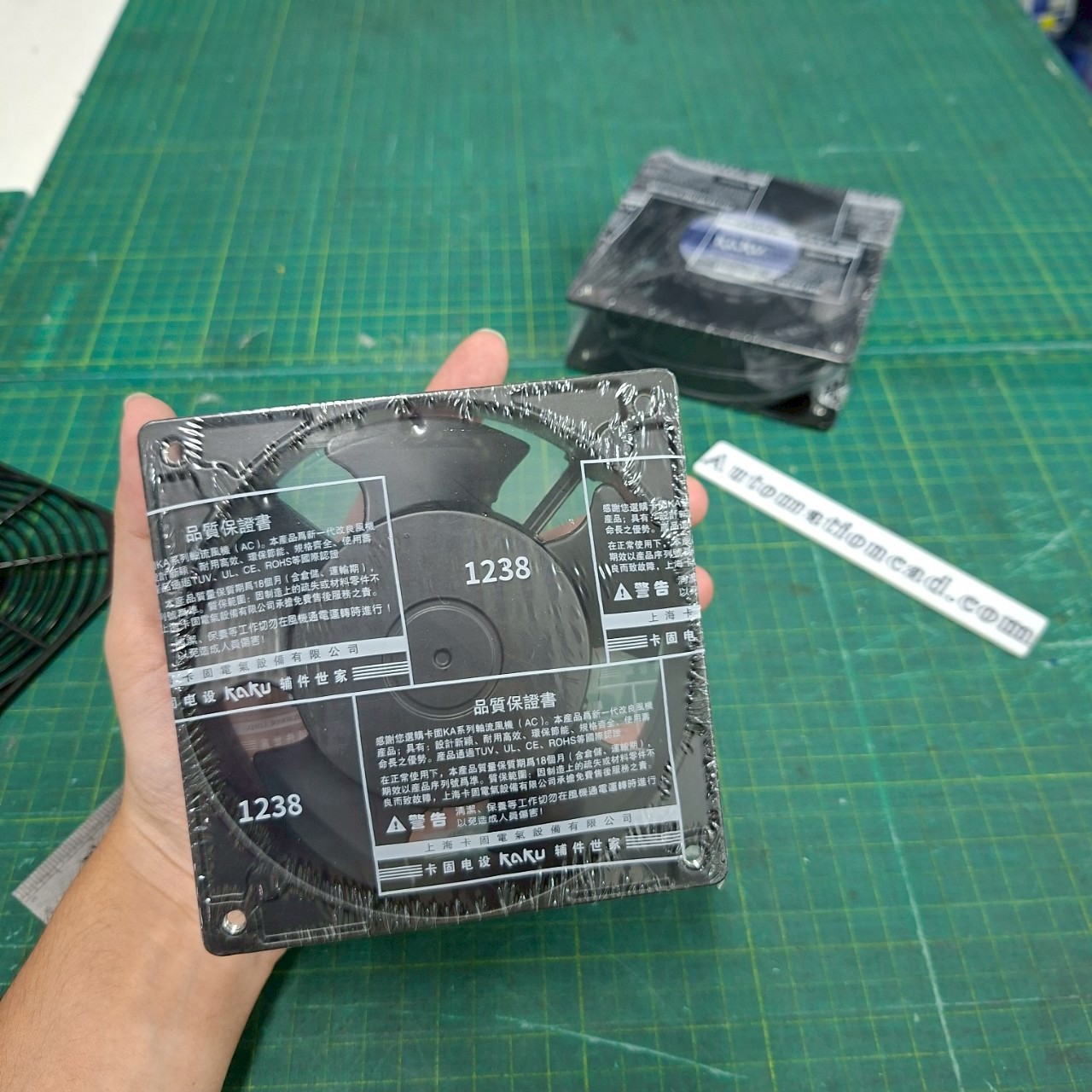 พัดลมระบายอากาศ KAKU ขนาด 4.5 นิ้ว 220VAC ลูกปืนแบบ Sleeve - KA1238HA2 Cable