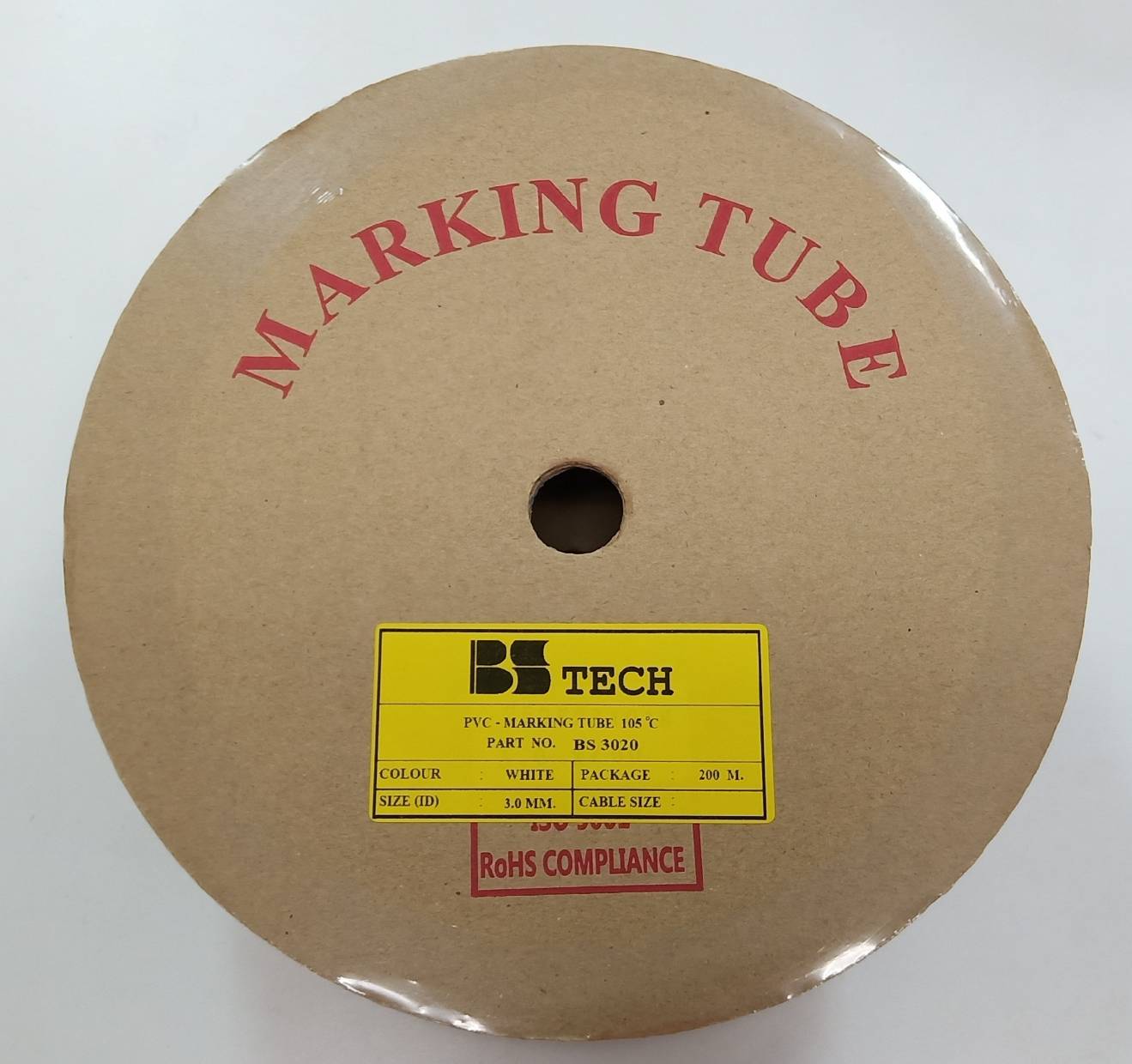 ท่อปลอกสายไฟ BS-TECH ขนาด 3.0 mm. ยาว 200m PVC TUBE