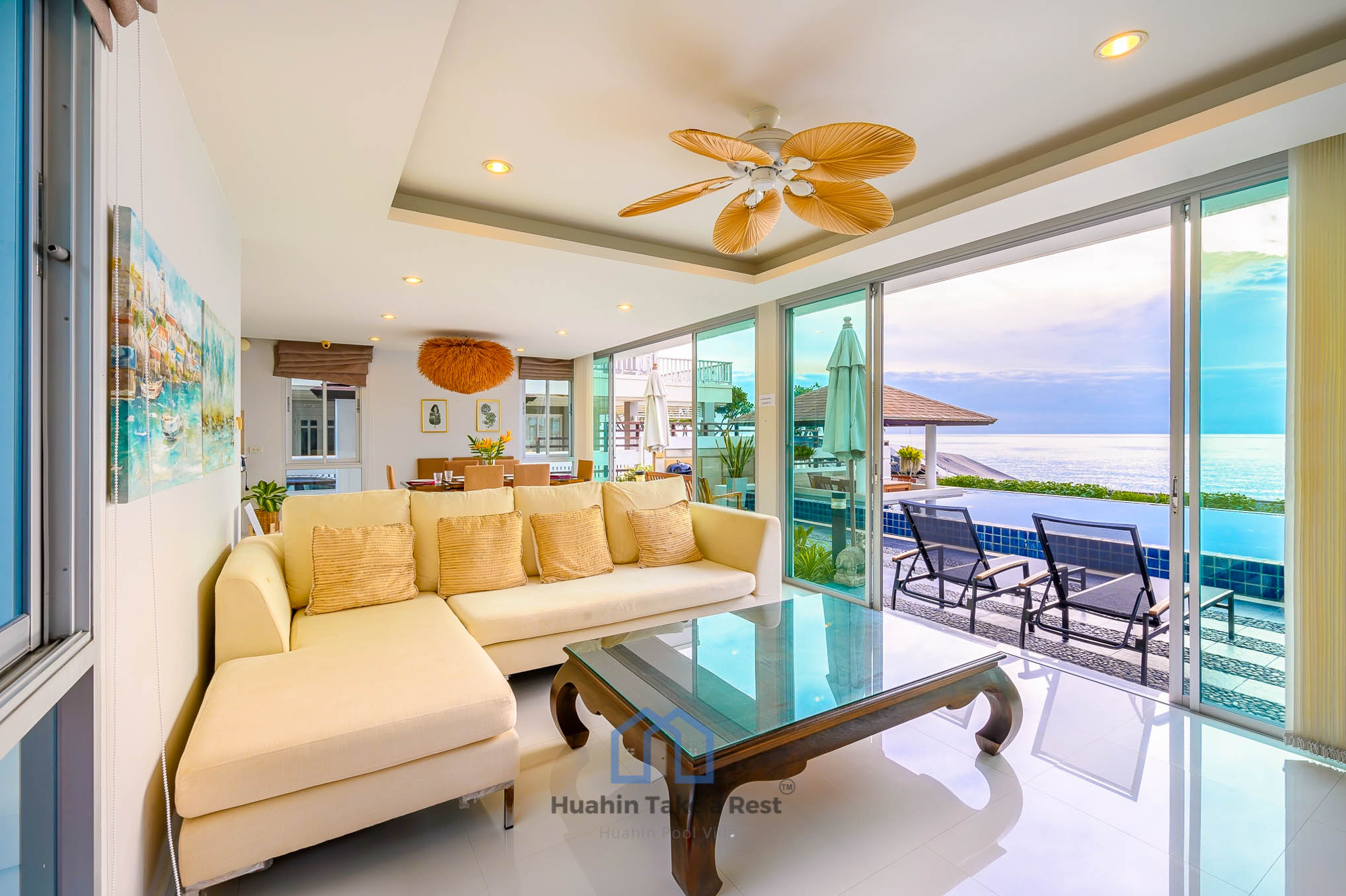 HR15035 บ้านพักติดทะเลหัวหิน บ้านเดอะซันเซตบีช พูลวิลล่า