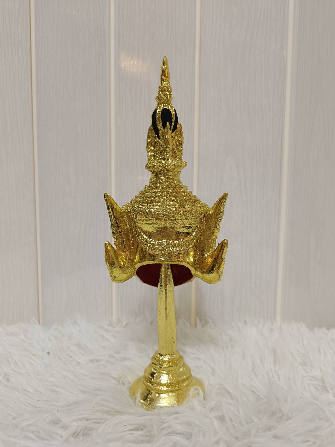 หัวโขน เศียรครู พระปัญจะสิงขร พร้อมฐานทอง ขนาดกลาง4 นิ้ว (เรซิ่น)