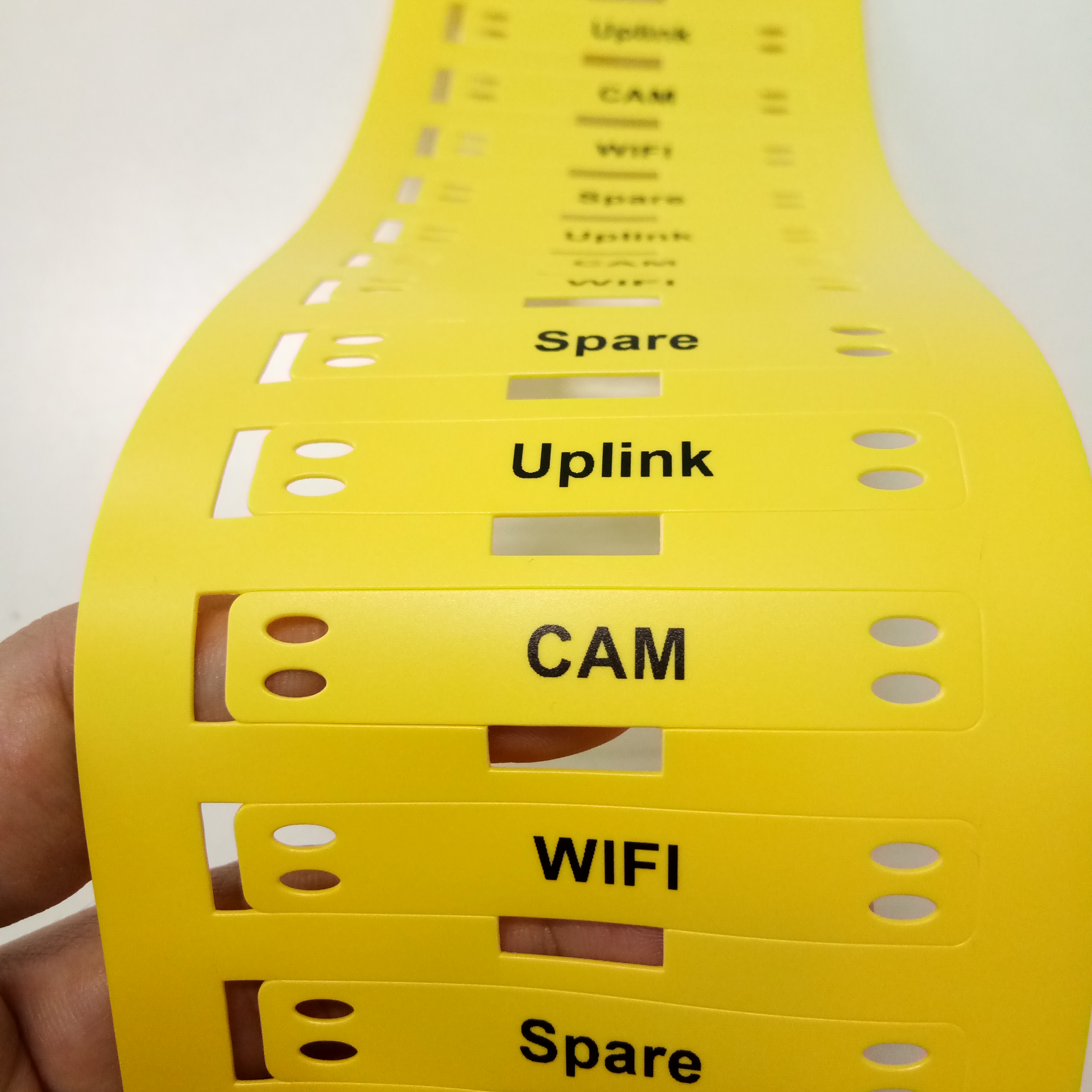 แท็กมาร์คสายไฟสีเหลือง,สีขาว 60x10 mm. Cable Marker ยี่ห้อ SUMITAG