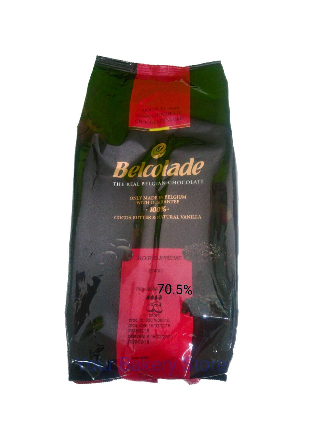 Puratos ดาร์ค ช็อกโกแลต 70.5% 500g.