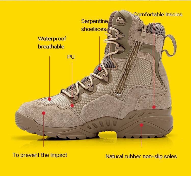 New.รองเท้า Magnum TACTICAL BOOT ข้อสั้น / ข้อยาวหนังแท้ และผ้าคอดูร่า (CORDURA) ใส่สบาย ซิปข้าง ระบายอากาศดี ไม่อับ สีดำ / สีทราย ราคาพิเศษ