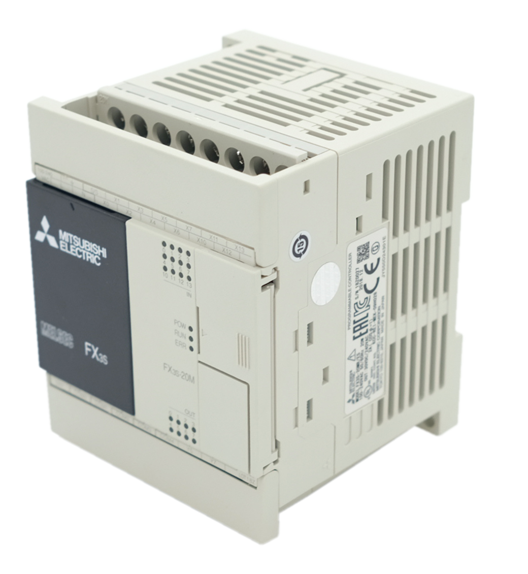 FX3S-20MR/ES MITSUBISHI PLC, 220VAC Input Sink/Source Output relay 12in 8out
