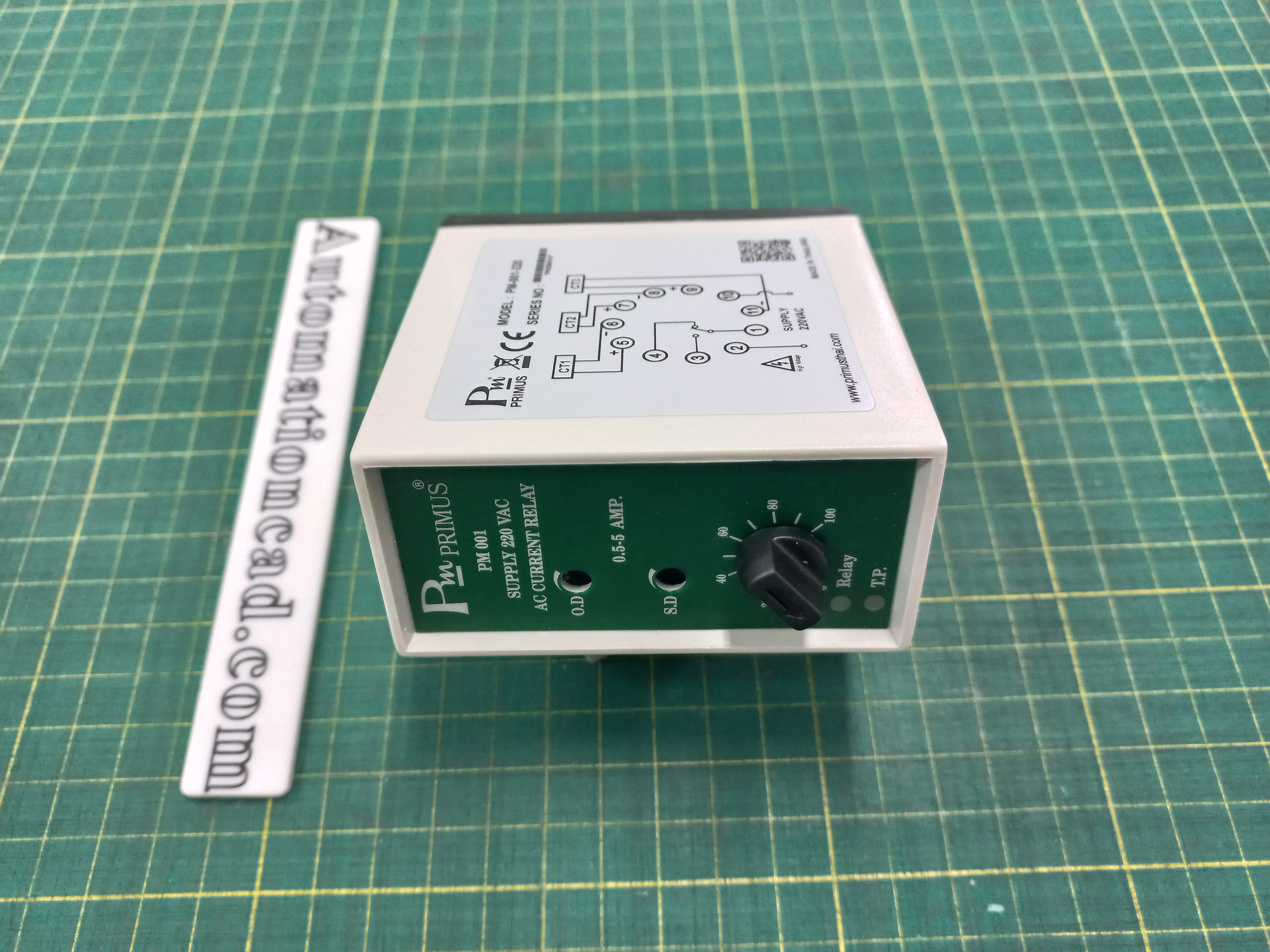รีเลย์ตรวจจับกระแส AC PRIMUS PM-001 แบบป้องกันกระแสเกิน Current Relay
