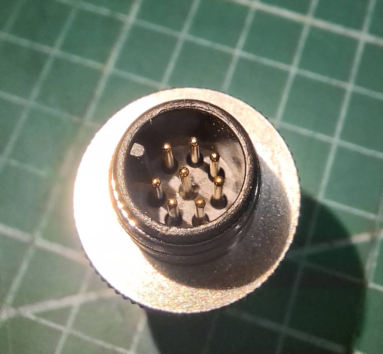 หัวคอนเนคเตอร์ M12 8Pins แบบตรง ตัวผู้ Connector