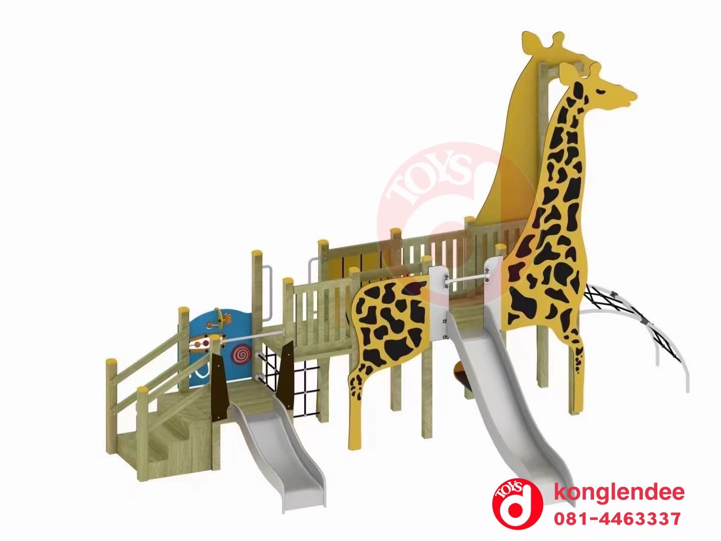 เครื่องเล่นสนามPE ชุดยีราฟสไลด์เดอร์