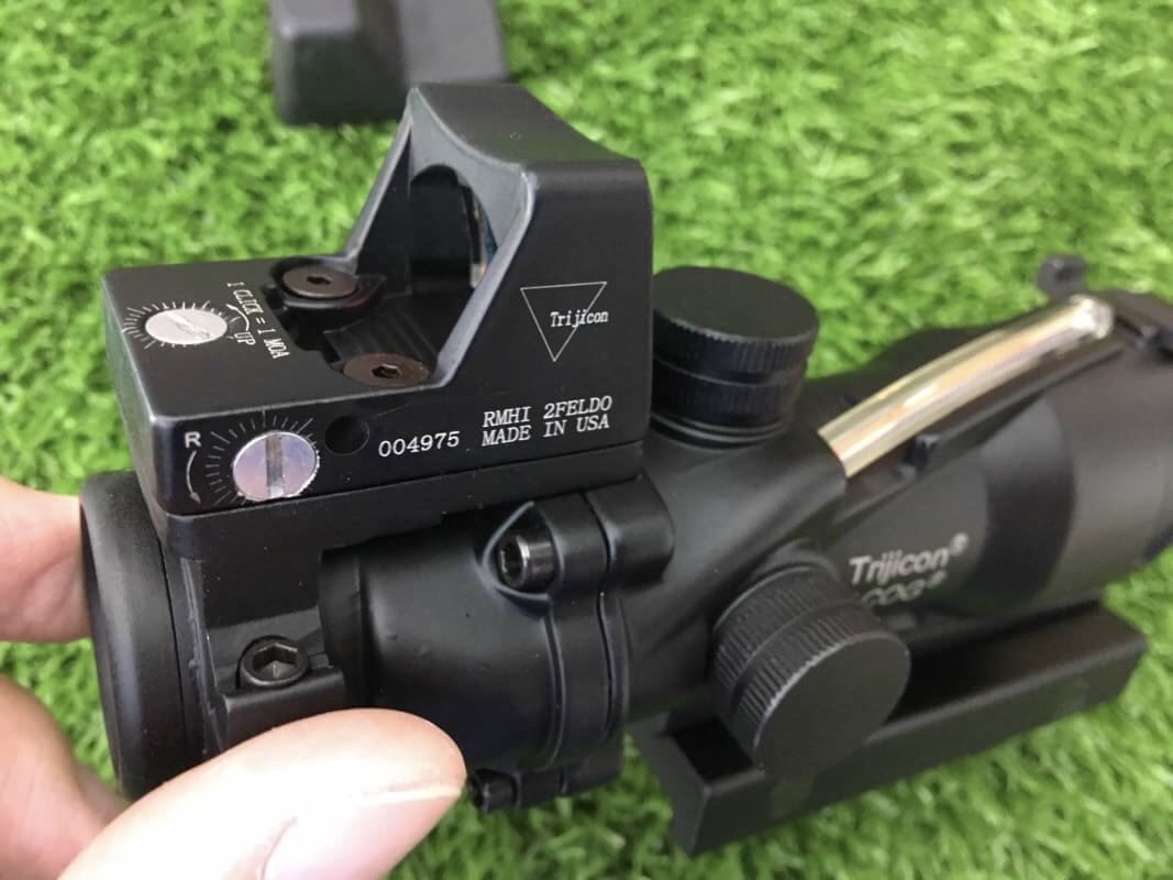 New.Trijicon ACOG TA31 Style 4x32 Scope Red Illuminated Auto Brightness W/ RMR RM01 Red Dot Reflex Sight(Red Type,Black) ราคาพิเศษ