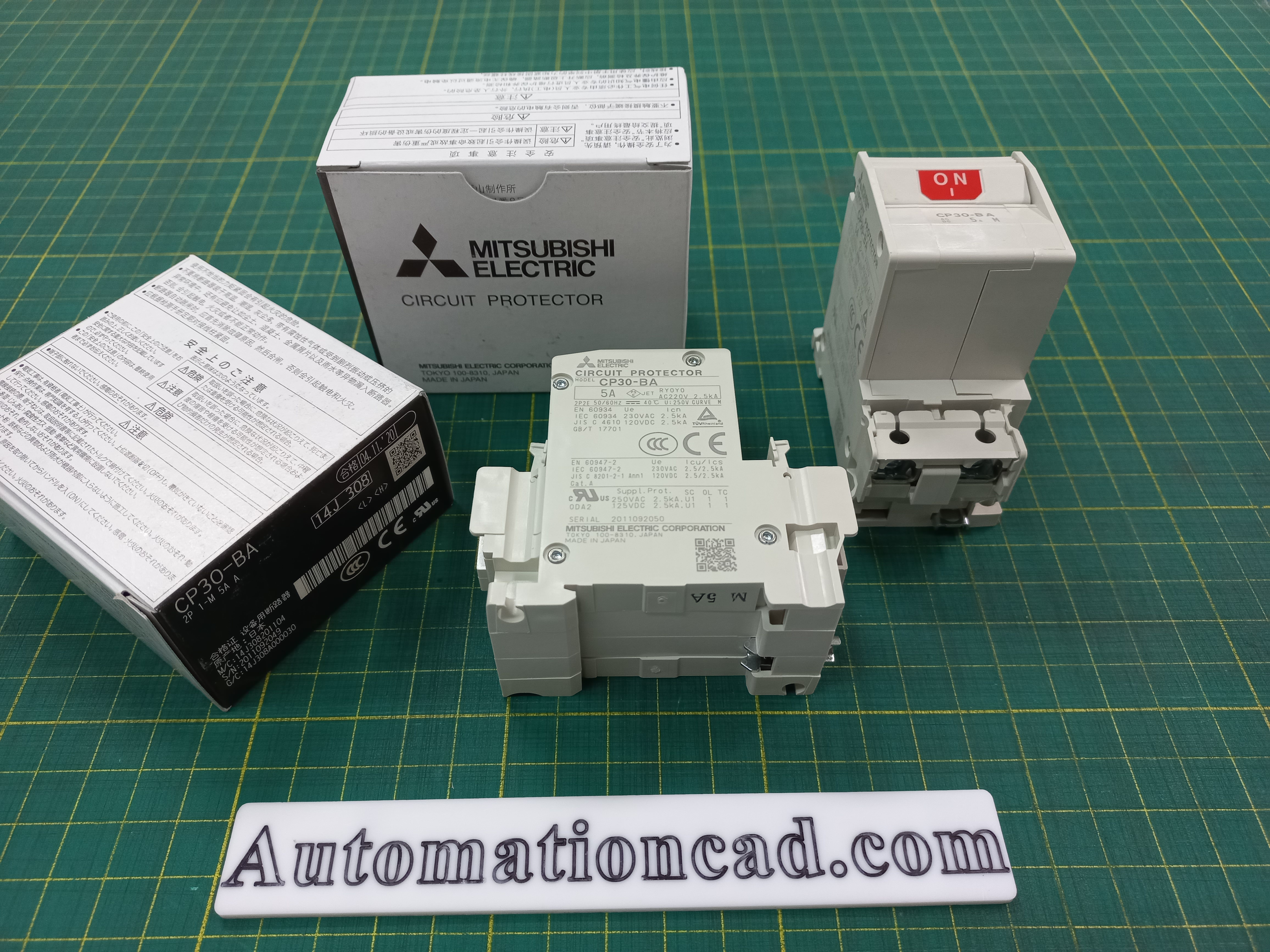 CP30-BA เบรคเกอร์ มิตซูบิชิ Circuit Protector MITSUBISHI 2POLE 1-M 5A เบรกเกอร์ป้องกันวงจรควบคุม