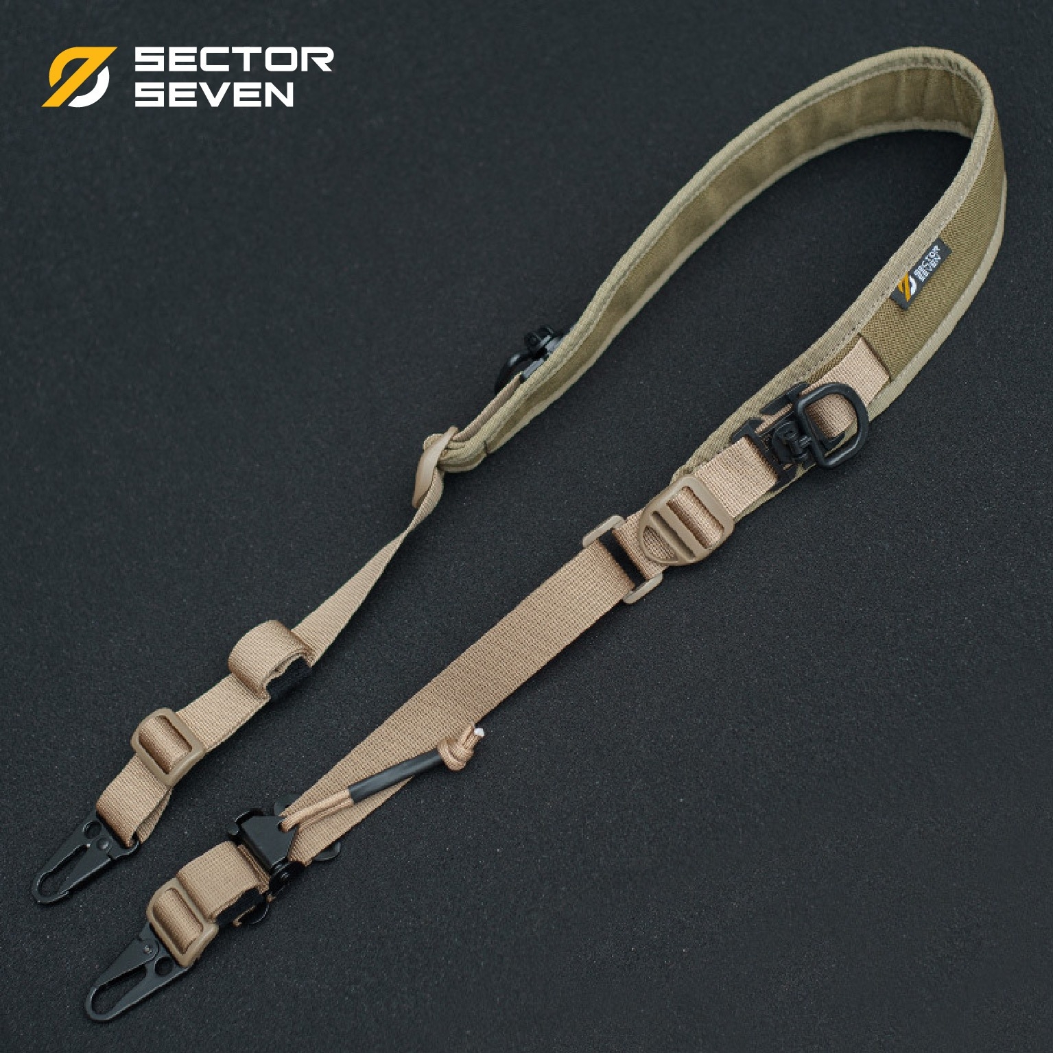 สายสะพาย 2 จุด Sector Seven ( Sector Seven Two Point Sling ) 📌ผลิตจากผ้า Cordura 1000D 📌สาย 2 จุดแบบเอนกประสงค์ปรับใช้งานกับ M16, M4, ลูกกรด, ลูกซอง และอื่นๆ ได้ 📌มี Quick Pull Adjust buckle ปรับระยะและตำแหน่งการใช้งานได้สะดวก และร