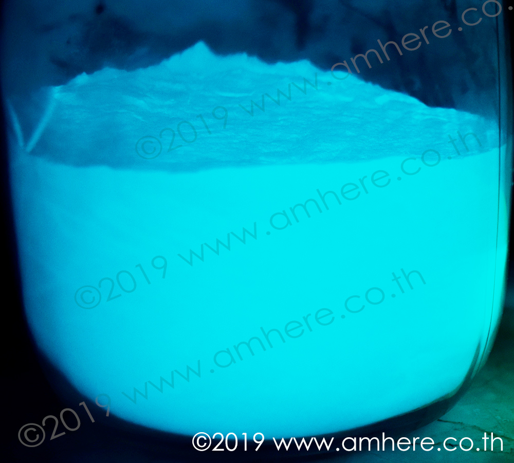 Glow Powder AQUA D 1kg (Glow in the Dark): ผงเรืองแสงสีเฟ้าน้ำทะเล/ พรายน้ำ 1กิโลกรัม 25-35um