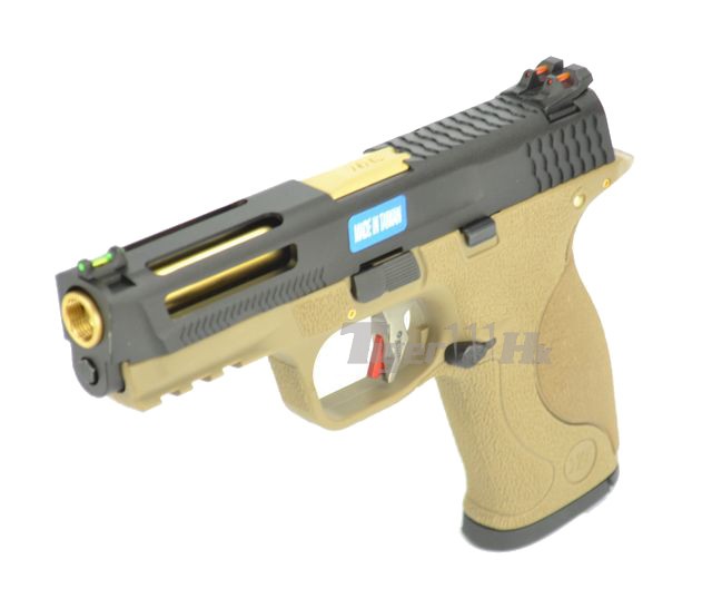 S&W M&P9 T3 B-Style สไลด์ดำ ท่อทอง เฟรมทราย