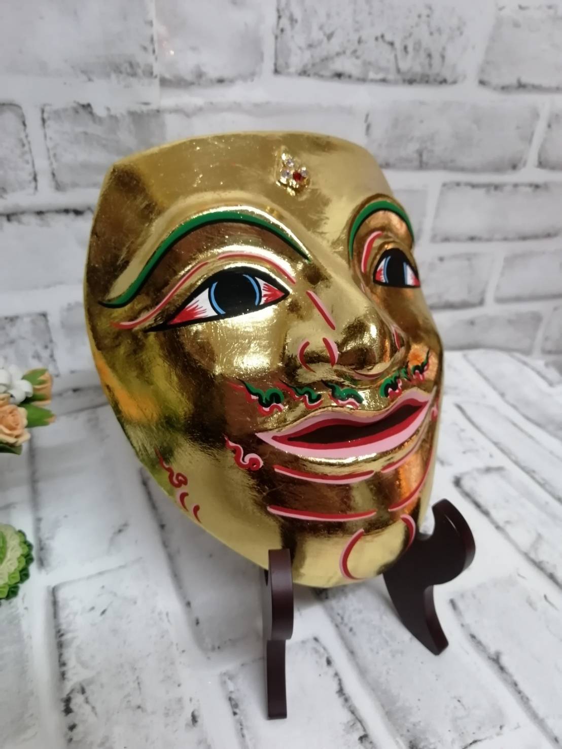 หน้ากาก พระลักษณ์ ปิดทองประดับเพชร