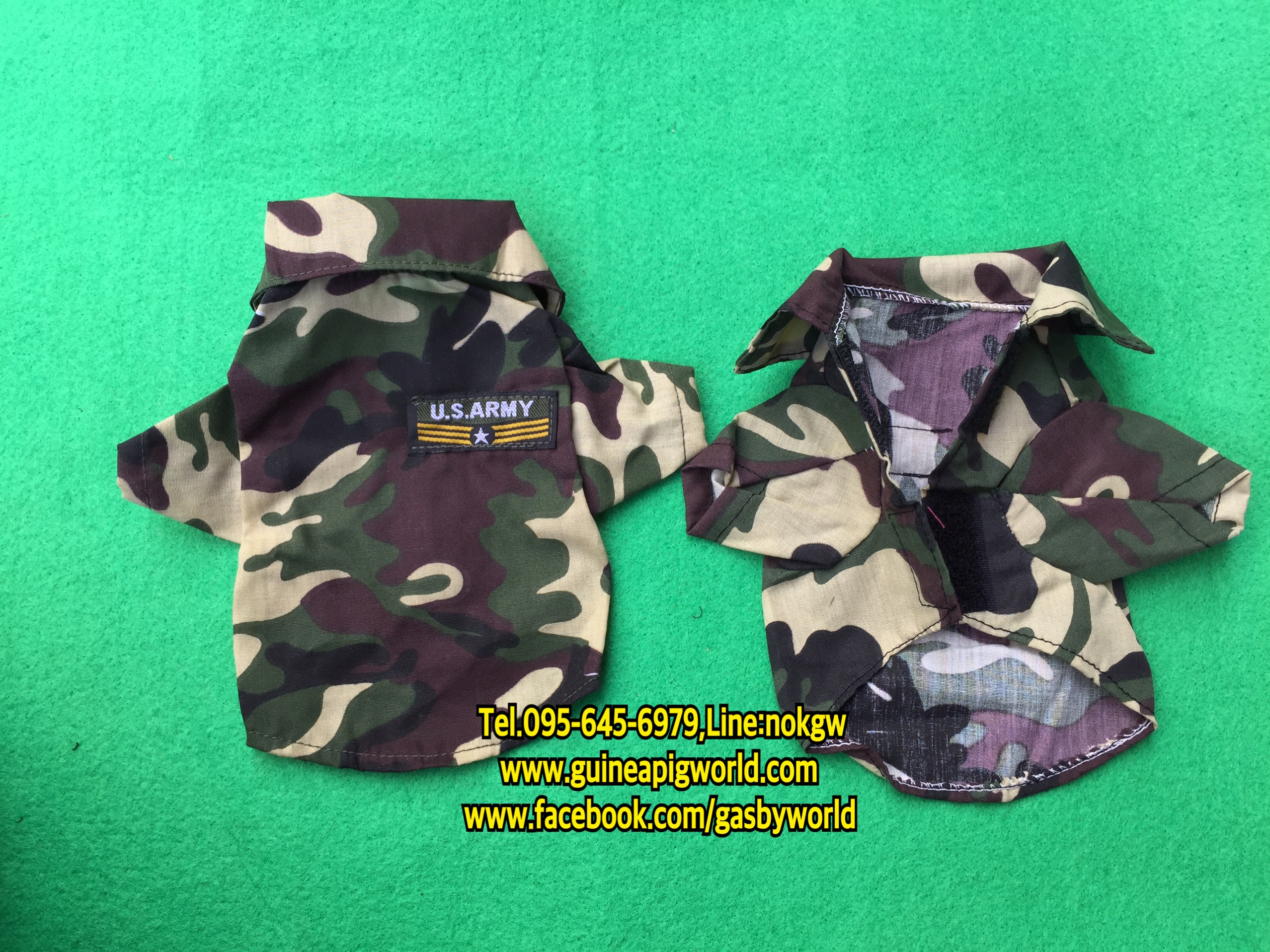 เชิ้ตแขนสั้นลายทหาร