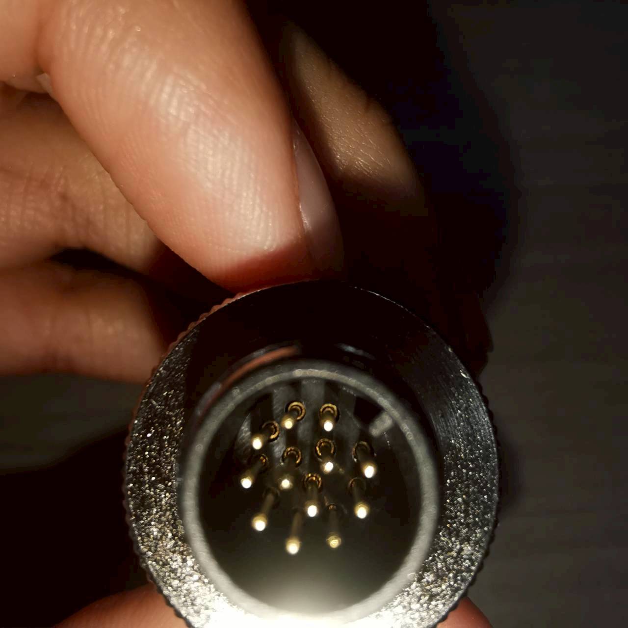 หัวคอนเนคเตอร์ M12 12Pins แบบตรง ตัวผู้ Connector