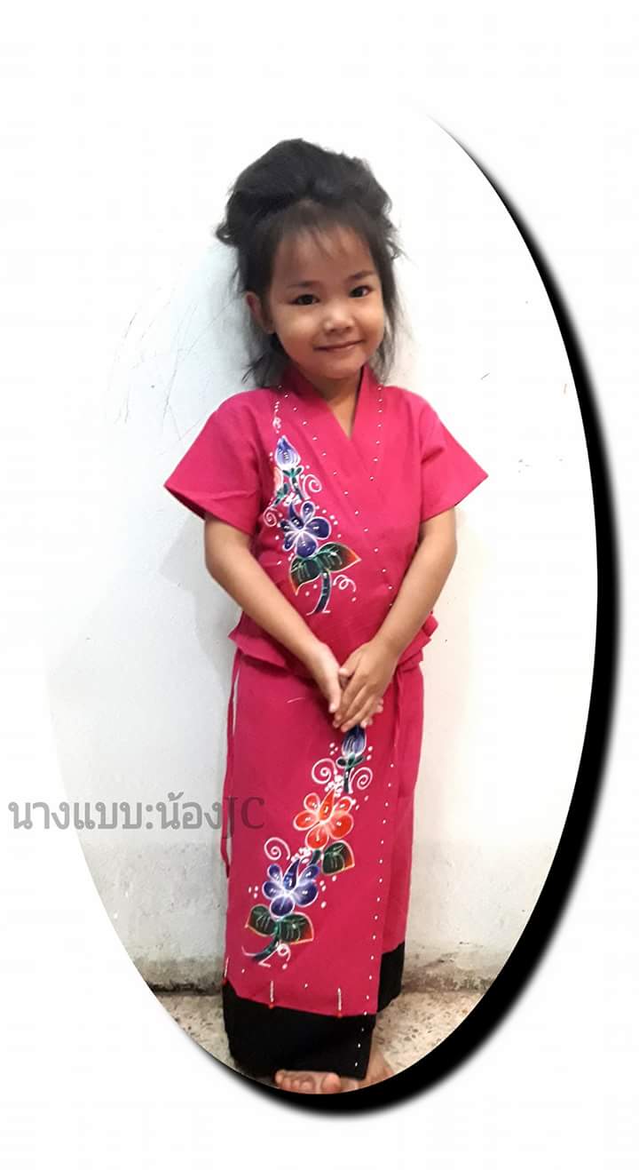ชุดแซกผ้าไทยเด็ก ชุดผ้าไทยพื้นเมืองเด็ก ชุดผ้าไทยพื้นเมืองเด็กหญิง ชุดผ้าไทยเขียนเทียนเด็ก ชุดผ้าไทยสไตน์ชนเผ่าเด็ก ชุดผ้าไทย+ผ้าซิ่น