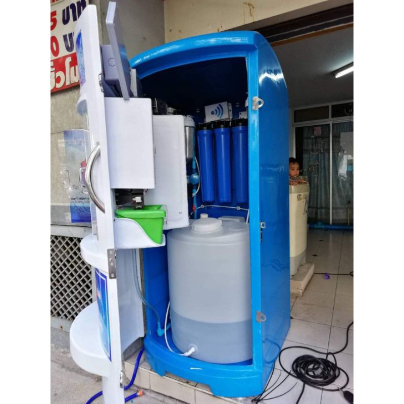 ตู้น้ำดื่มหยอดเหรียญRO ออฟไลน์(ตู้สีเขียว) พูดได้หน้าจอทัชสกรีนล้ำยุค⭐⭐⭐⭐⭐ กำลังการผลิตน้ำดื่ม2,000ลิตร/วัน ได้มากกว่าตู้ทั่วไป3เท่า