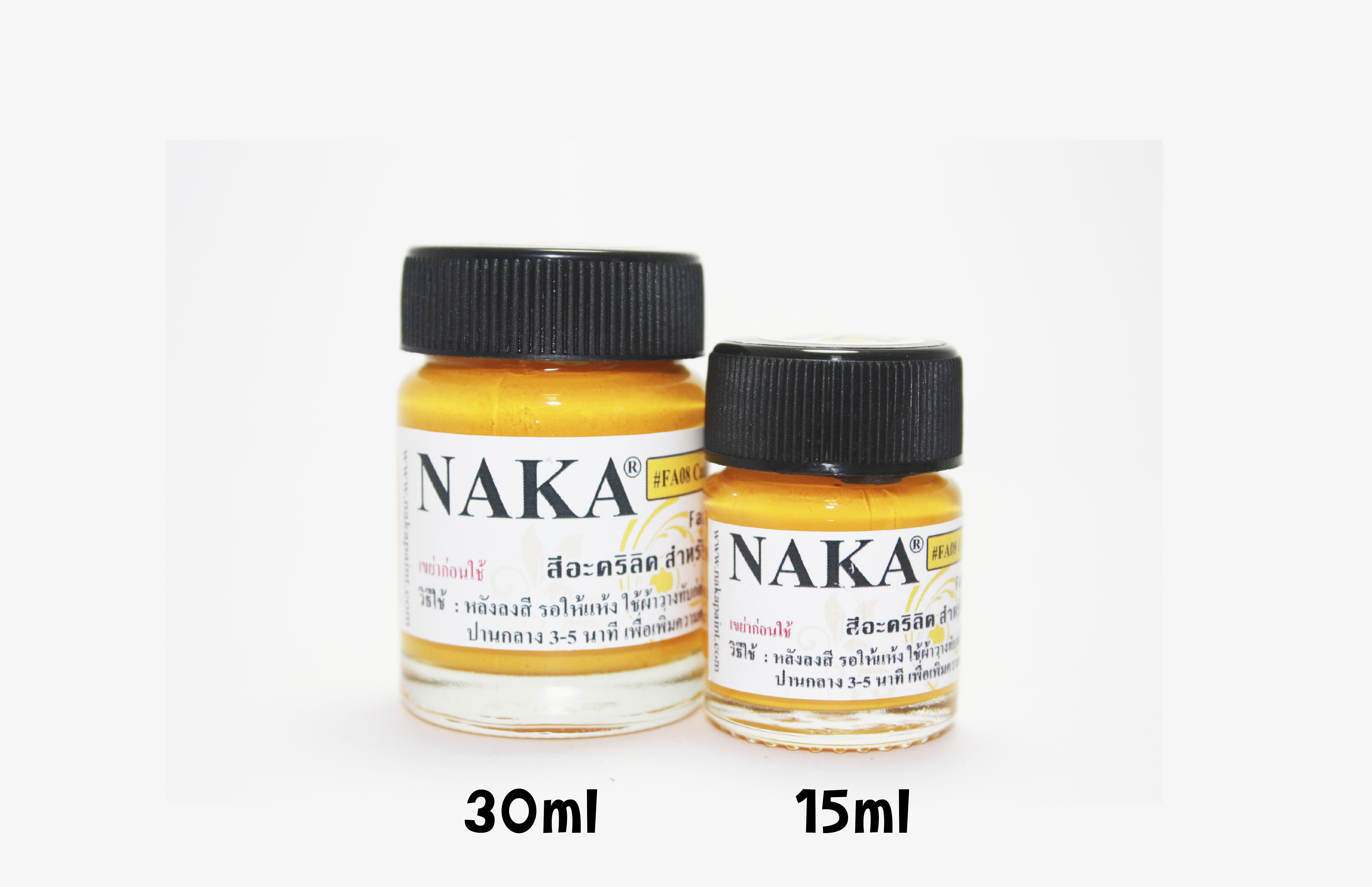 FA08 สีอะคริลิค สำหรับเพ้นท์ผ้า Cadmium Yellow 30ml