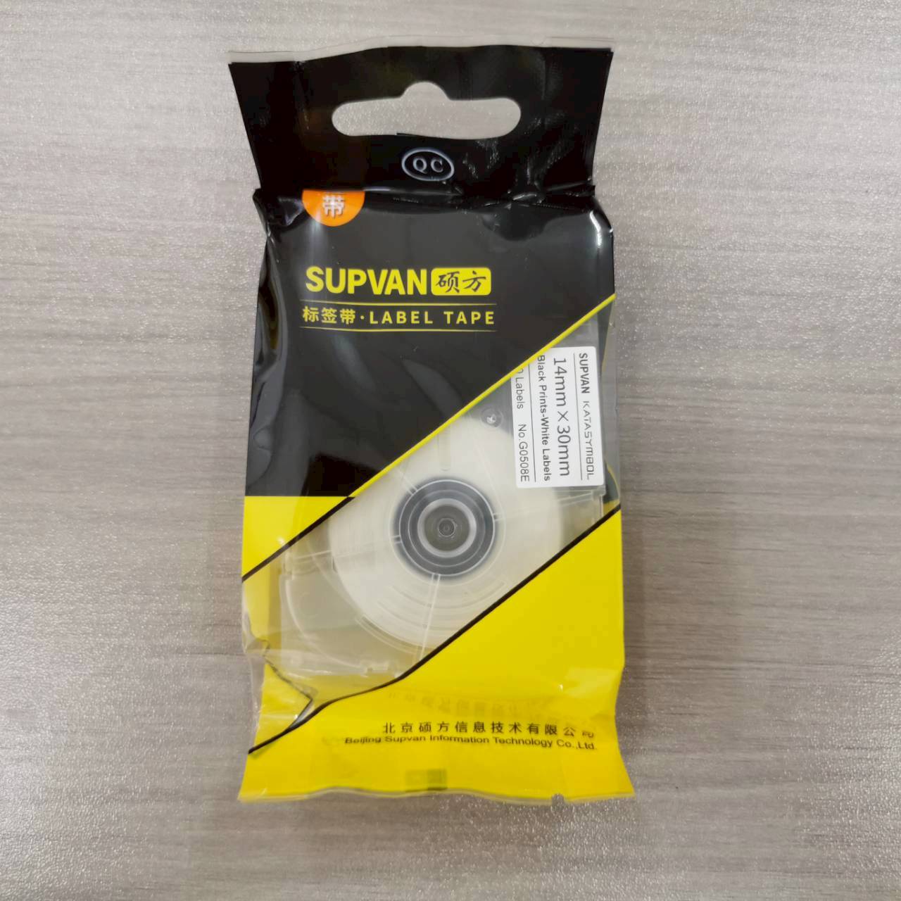 SUPVAN G0508E ลาเบล เทปสีขาว 14X30 มิลลิเมตร 240ชิ้น/ม้วน