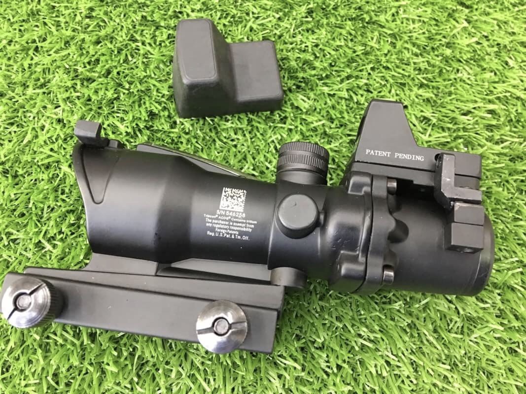 New.Trijicon ACOG TA31 Style 4x32 Scope Red Illuminated Auto Brightness W/ RMR RM01 Red Dot Reflex Sight(Red Type,Black) ราคาพิเศษ