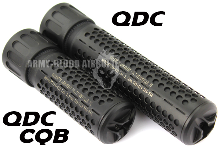 Knight's Armament QDC CQB Barrel Extension KAC 556 QDC CQB Airsoft Dummy Quick Detach Suppressor (CQB Length,BK)
