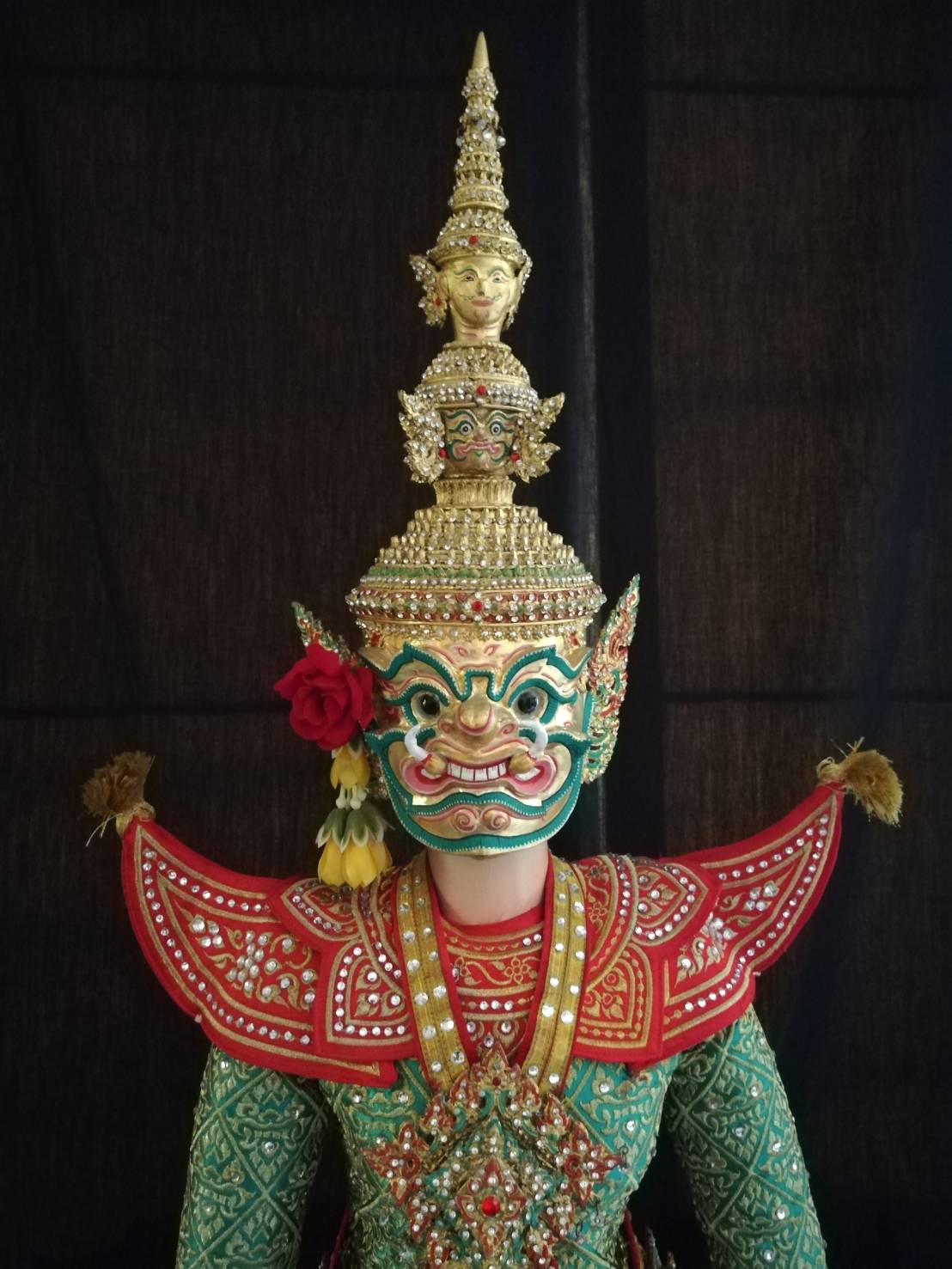 หุ่นละครเล็ก ทศกัณฐ์ สำหรับเชิดแสดง ใส่กลไกล ขนาด 100 ซม.