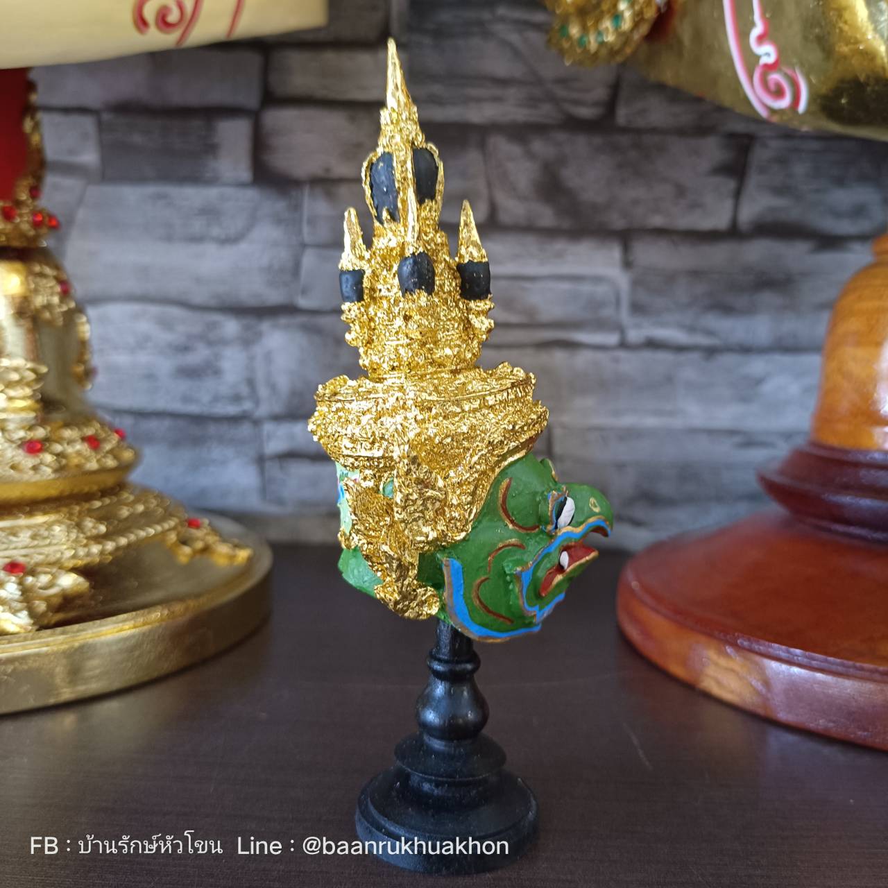 ครุฑ ขนาดจิ๋ว เรซิ่น พร้อมฐานสีดำ (ตั้งหน้ารถ)