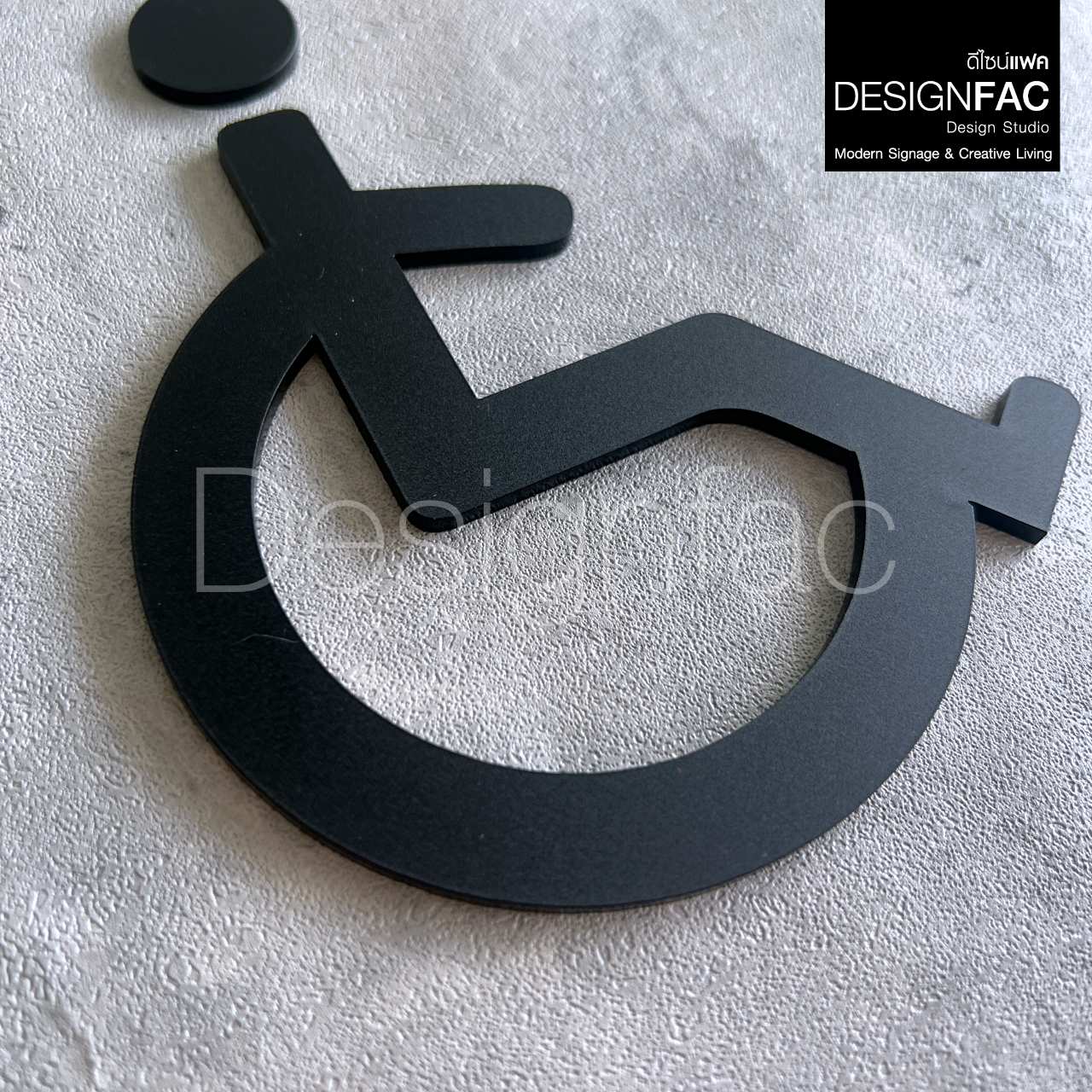 ป้ายสัญลักษณ์ห้องน้ำคนพิการ สวยหรูหรา ป้ายห้องนำ้อะคริลิคสวยๆ ป้ายห้องน้ำโมเดิร์น มินิมอล