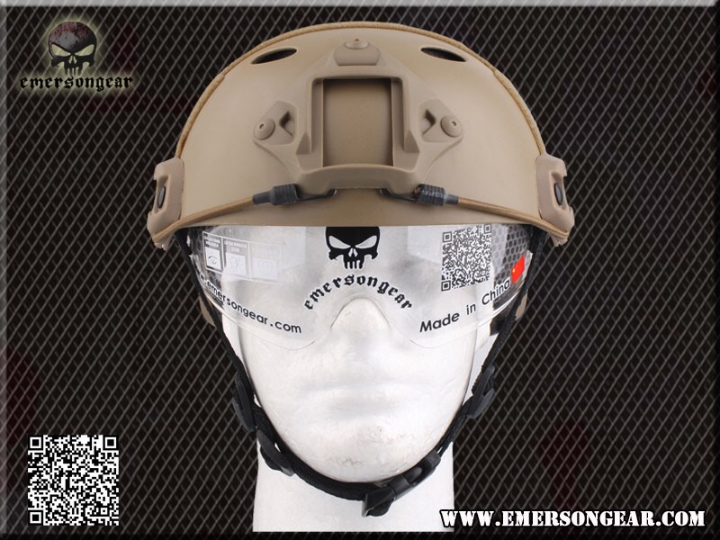 New.หมวกยุทธวิธี Helmet/Protective Pads >> Helmet >> EMERSON FAST Helmet/Protective Goggle PJ Type สีดำ สีทราย สีเทา สีมาดิเคม ราคาพิเศษ