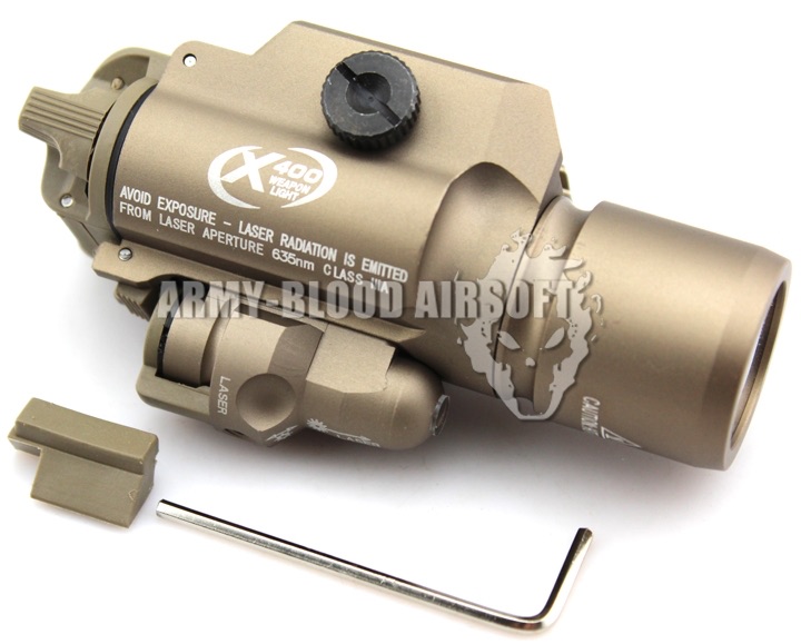 Surefire X400 LED WeaponLight with Laser New Type (Tan)prev next