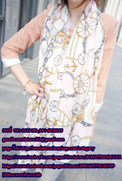 b0010ผ้าพันคอ ผ้าคลุมไหล่ ผ้าพันคอแฟชั่น ลายคลาสสิค