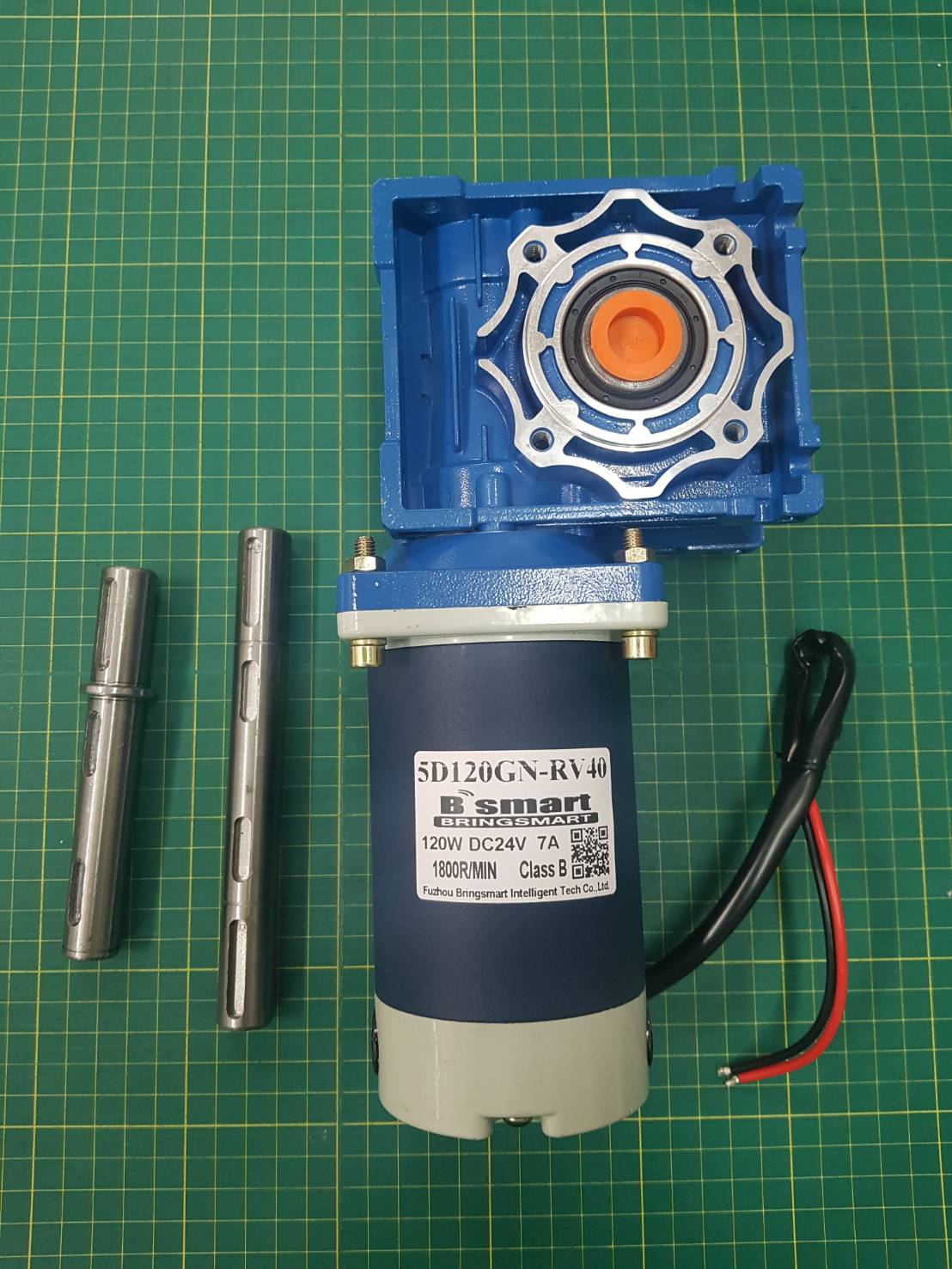 มอเตอร์เกียร์ Warm Geer Motor B'smart 24DC 200 watt Double Shaft Gear Ratio 1 : 10