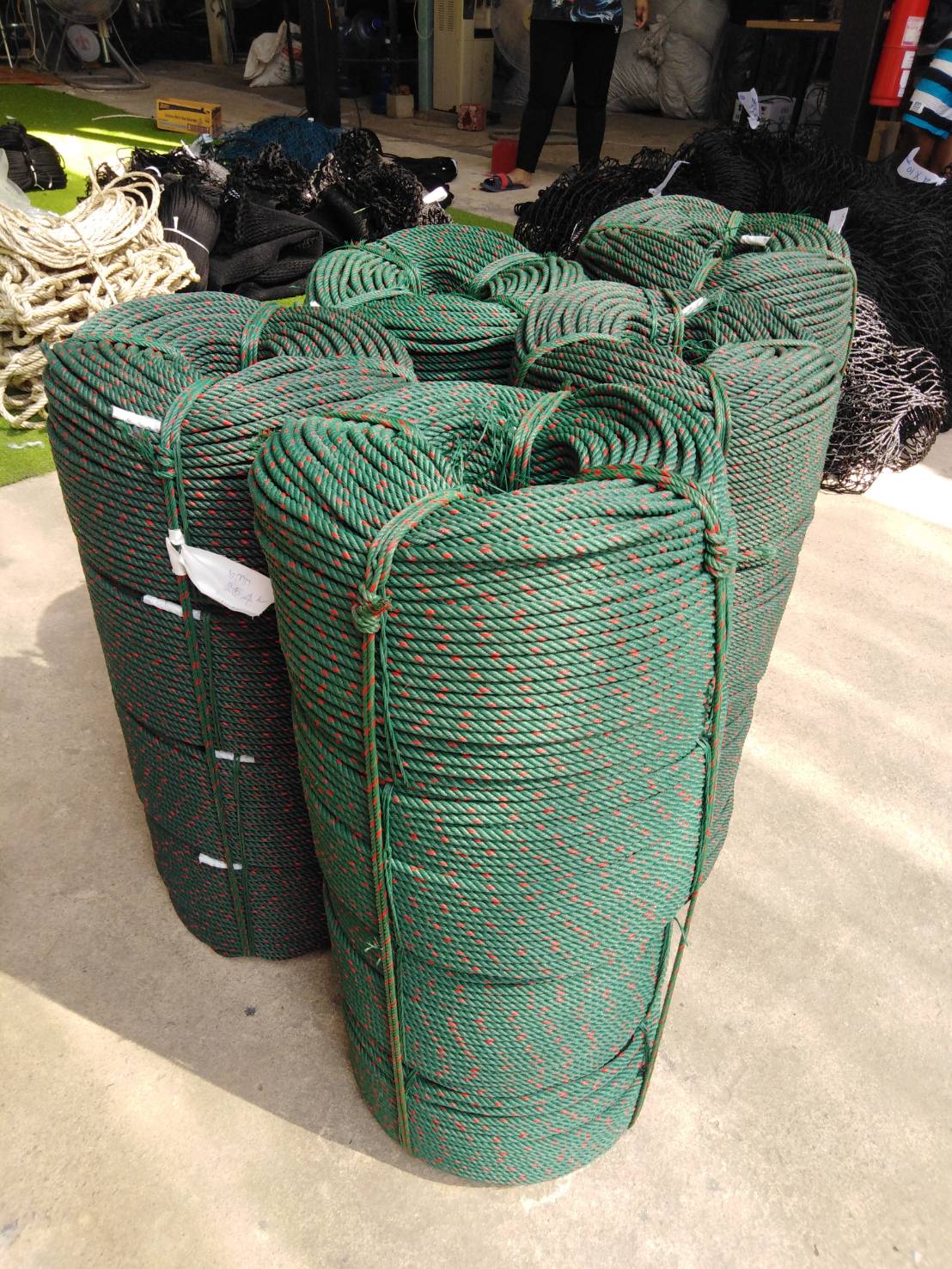 เชือกไนล่อนเขียว เกรดA รุ่นที่ขายดีที่สุด เชือกอเนกประสงค์ ขนาด 4-24 mm.