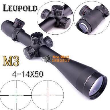 New.สินค้ามาใหม่ สโครปติดปืนจริง LEUPOLD MARK4 มาพร้อมข้อต่อบังแสง ระดับซูม 4-16x50 ราคาพิเศษ