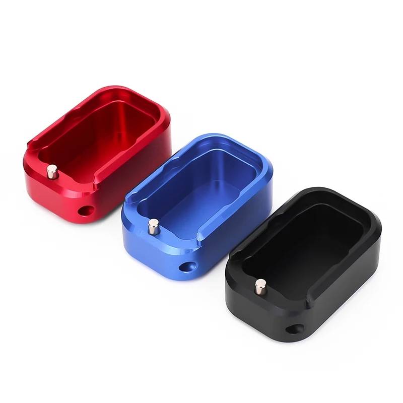 🚩...New สินค้าเข้ามาใหม่ค่ะ ส้นแม็ก G19/17 +2 นัด (ทรง Taran) Glock Magazine Base Pad ผลิตจาก อลูมิเนียม เกรดคุณภาพ ผ่านการCNC และทำสี anodized เพิ่ม +2 นัด สำหรับขนาด 9 มม. ติดตั้งง่าย ใช้งานสะดวก ประแจหกเหลี่ยมแถมมาในชุด 3 สี : ดำ แดง น้ำเงิน