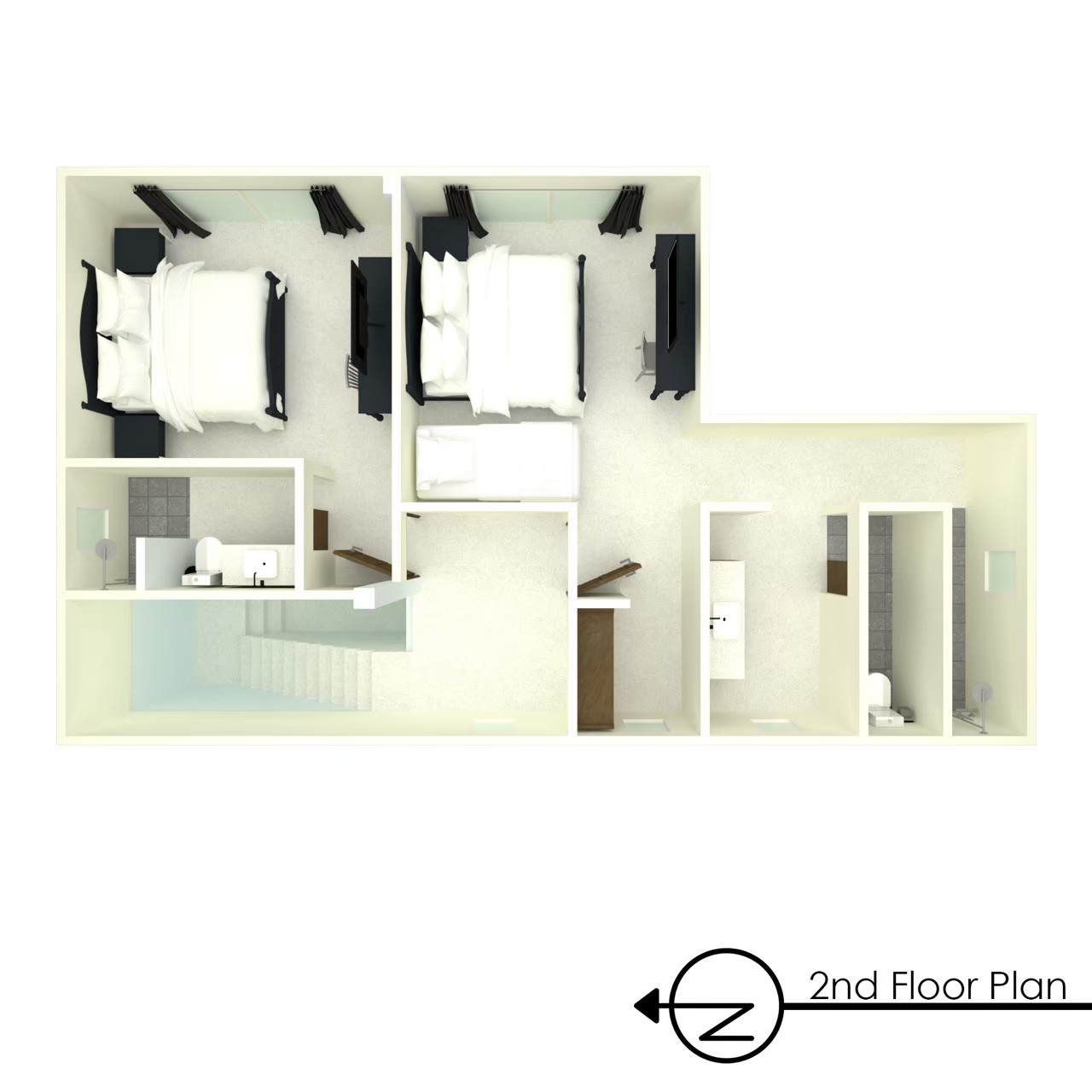 HR15021 บ้านพักหัวหิน บ้านทัศคานี บีช วิลล่า 5 ( White 3Bed Garden View )