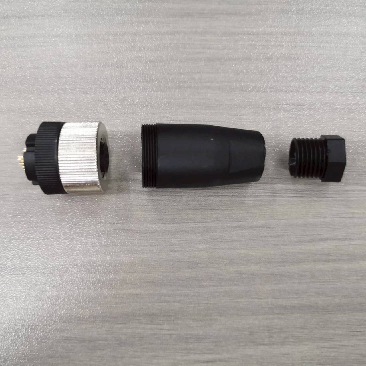 หัวคอนเนคเตอร์ M12 12Pins แบบตรง ตัวเมีย Connector