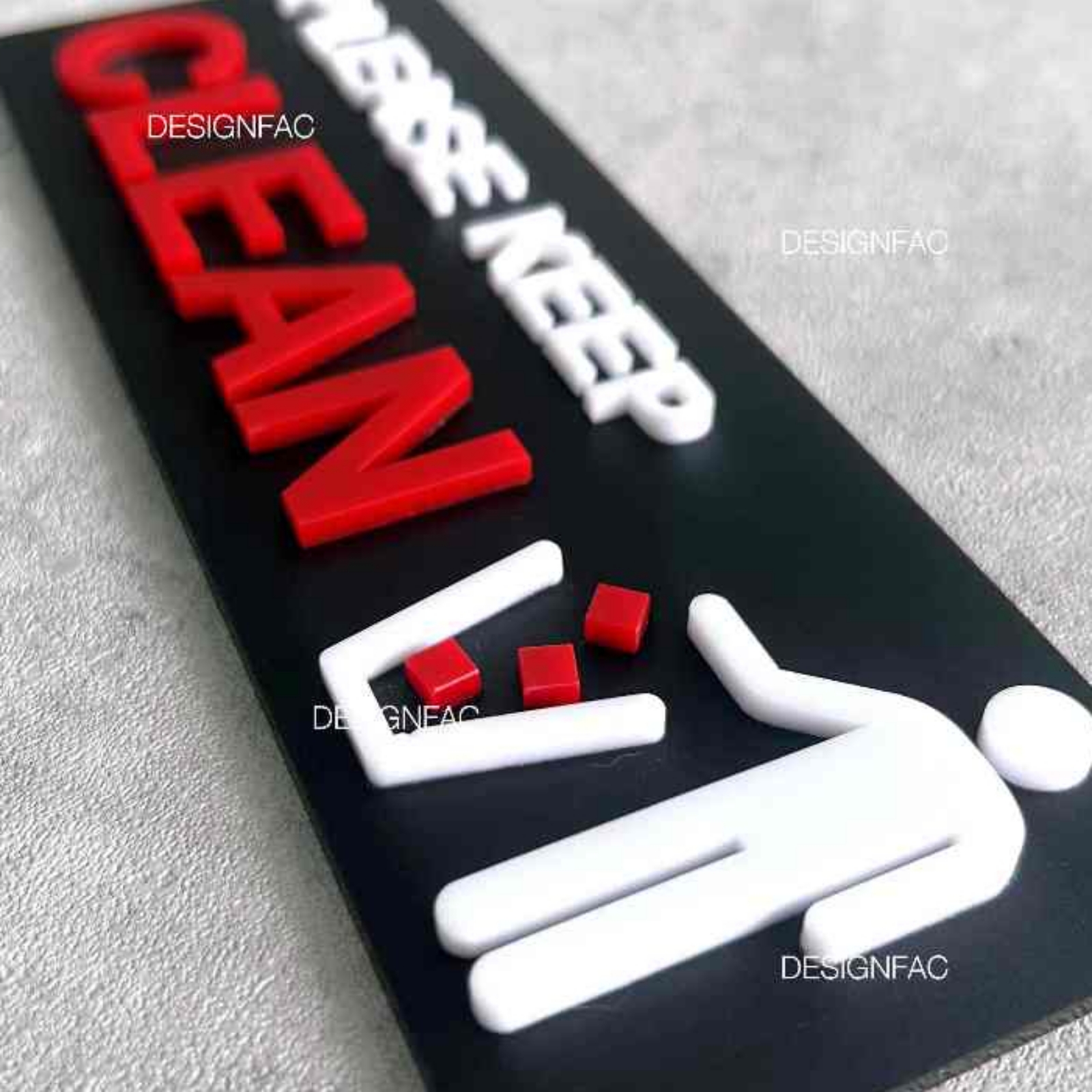 ป้ายโปรดรักษาความสะอาด ป้าย PLEASE KEEP CLEAN สไตล์โมเดิร์น มินิมอล ลอฟท์