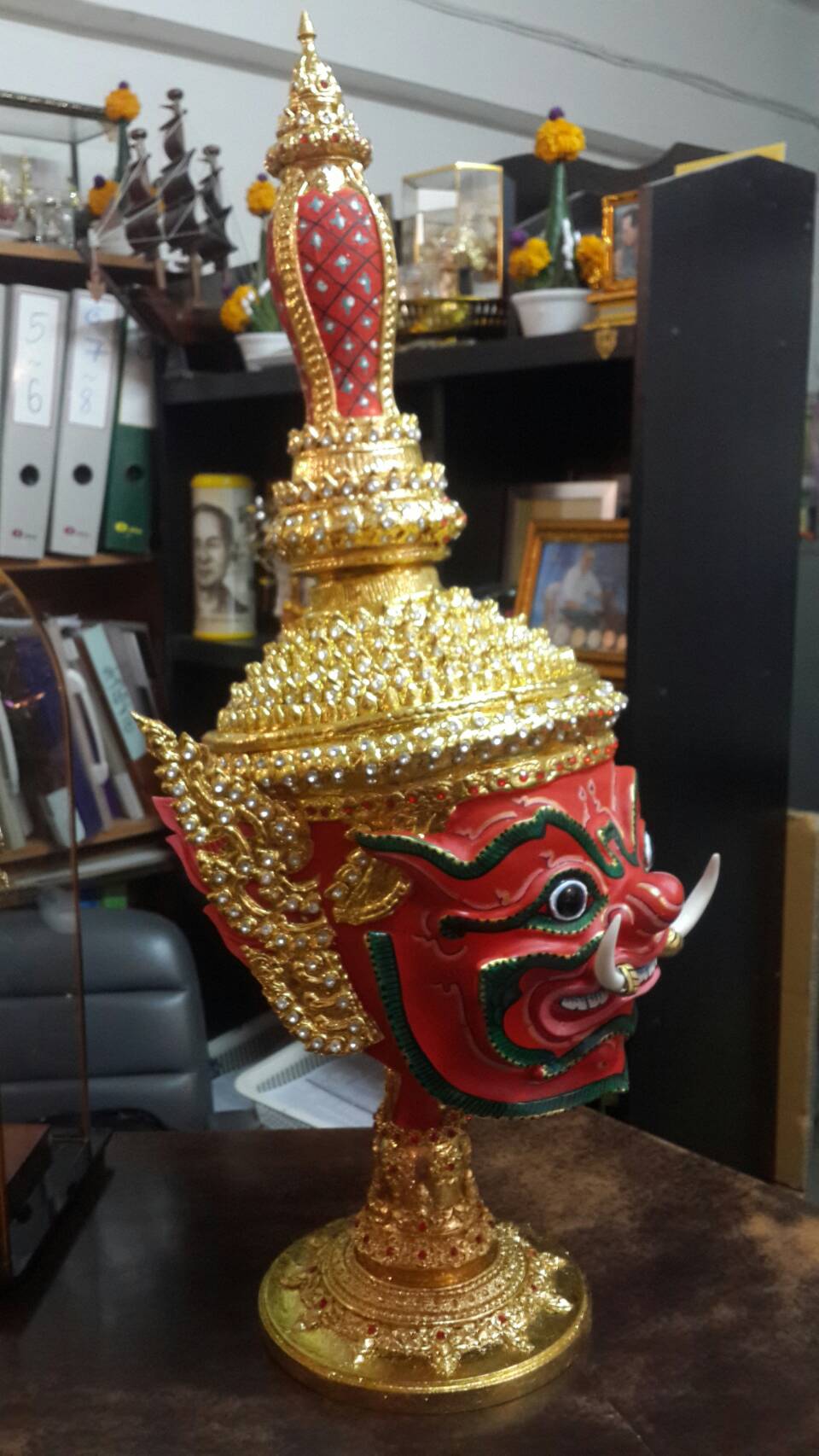 ท้าวเวสสุวรรณ ขนาดครอบ (หน้าแดง)