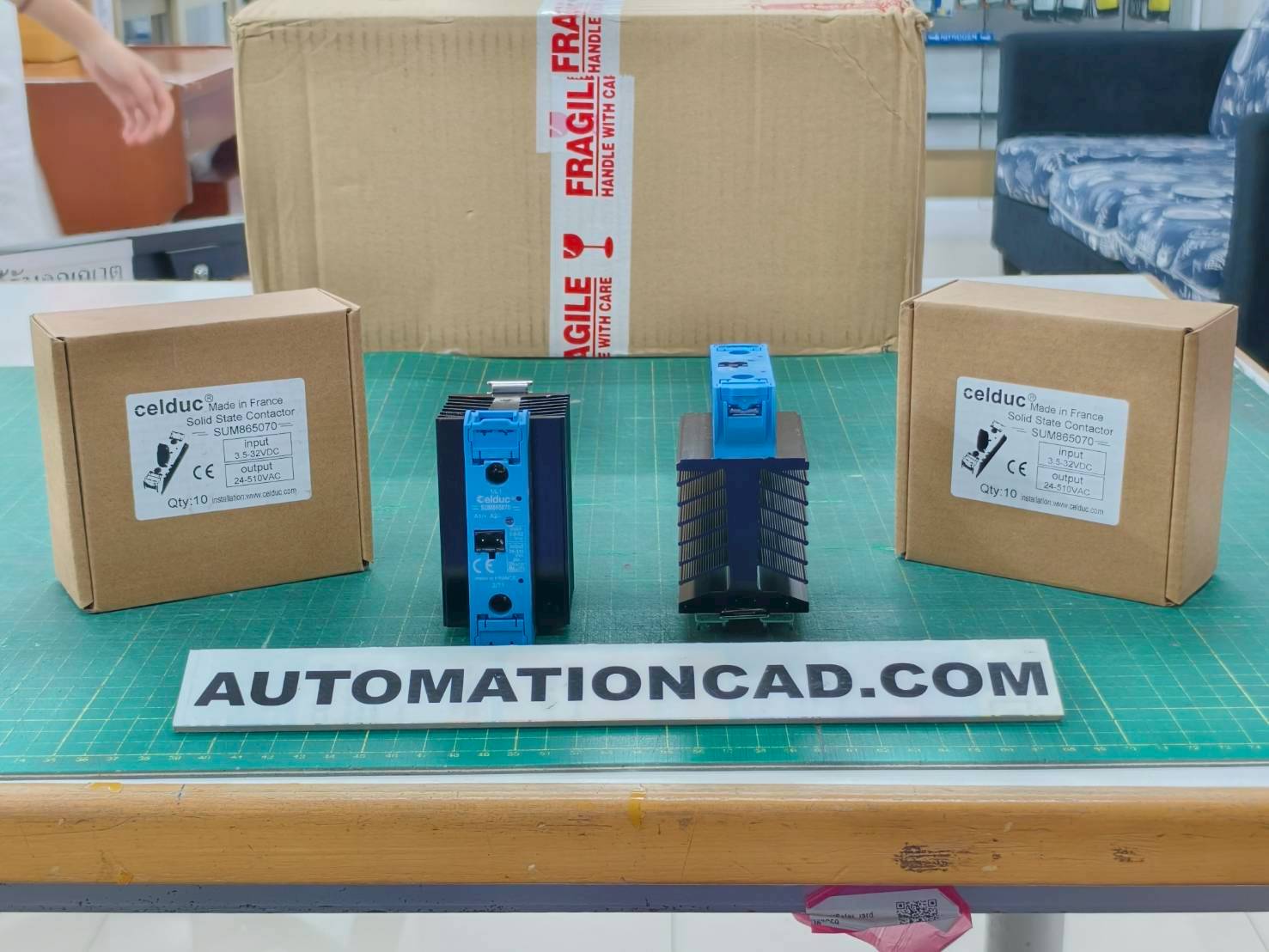 โซลิดสเตต SSR 45A 24-510Vac Input 3.5-32VDC/LED SOLID STATE RELAY CELDUC รุ่น SUM865070