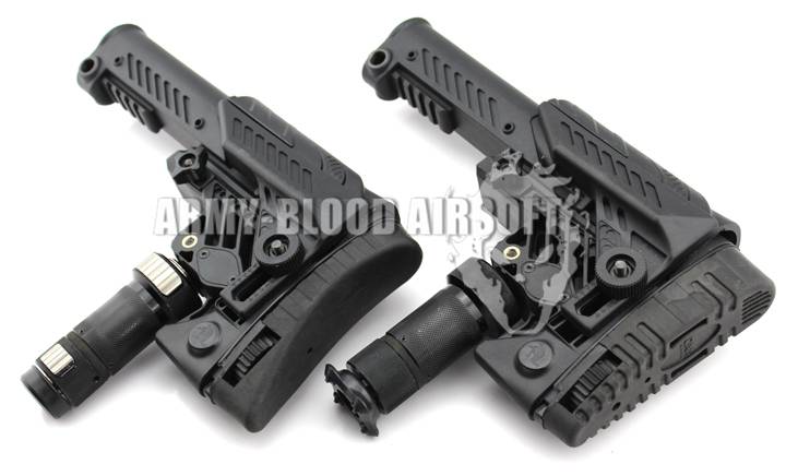 New.CAA SRS Multi Position Sniper Stock For M16/SR25/A2 GBB Rifle (A Type,Black)