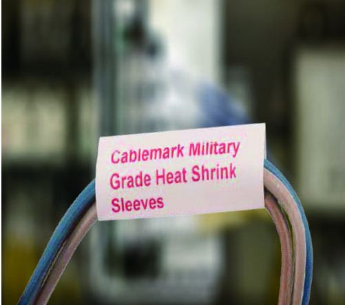 ฉลาก แบบท่อหด Military Grade Heat Shrink สีขาว พื้นขาวทึบ เบอร์มาร์คสายไฟ CABLE MARKER