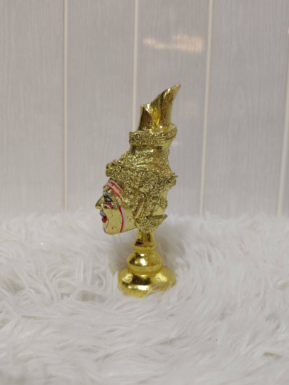 เศียรครู พ่อแก่ บรมครู ขนาดจิ๋ว ตั้งหน้ารถ พร้อมฐานปิดทอง