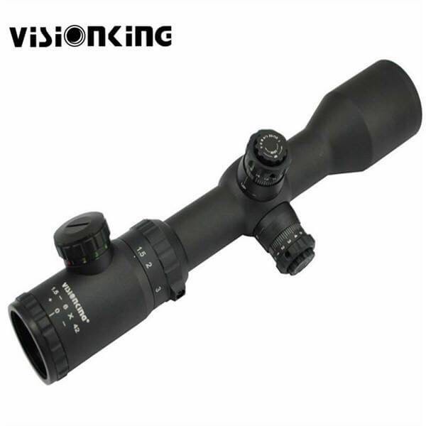 New.Visionking 1.5-6x42 Riflescope Milจุด30มิลลิเมตรIRล่าสัตว์ขอบเขตยุทธวิธีทหารปืนไรเฟิลขอบเขตสถานที่ท่องเที่ยวสำหรับ223 308 30-06 AR15 AK ราคาพิเศษ