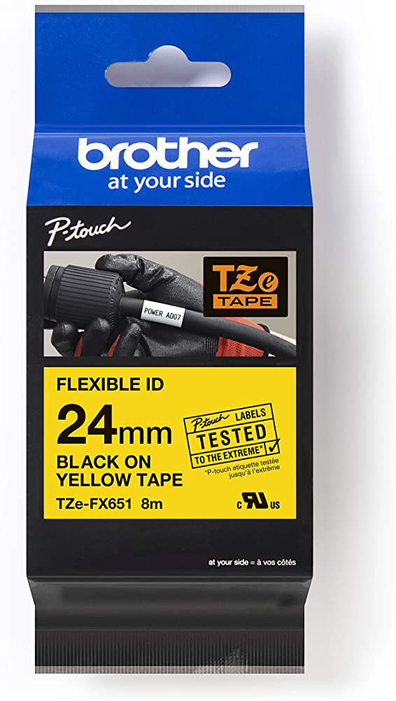 สติ๊กเกอร์มาร์คสายไฟ FLEXIBLE ID อักษรดำพื้นเหลือง เบอร์มาร์คสายไฟ CABLE MARKER