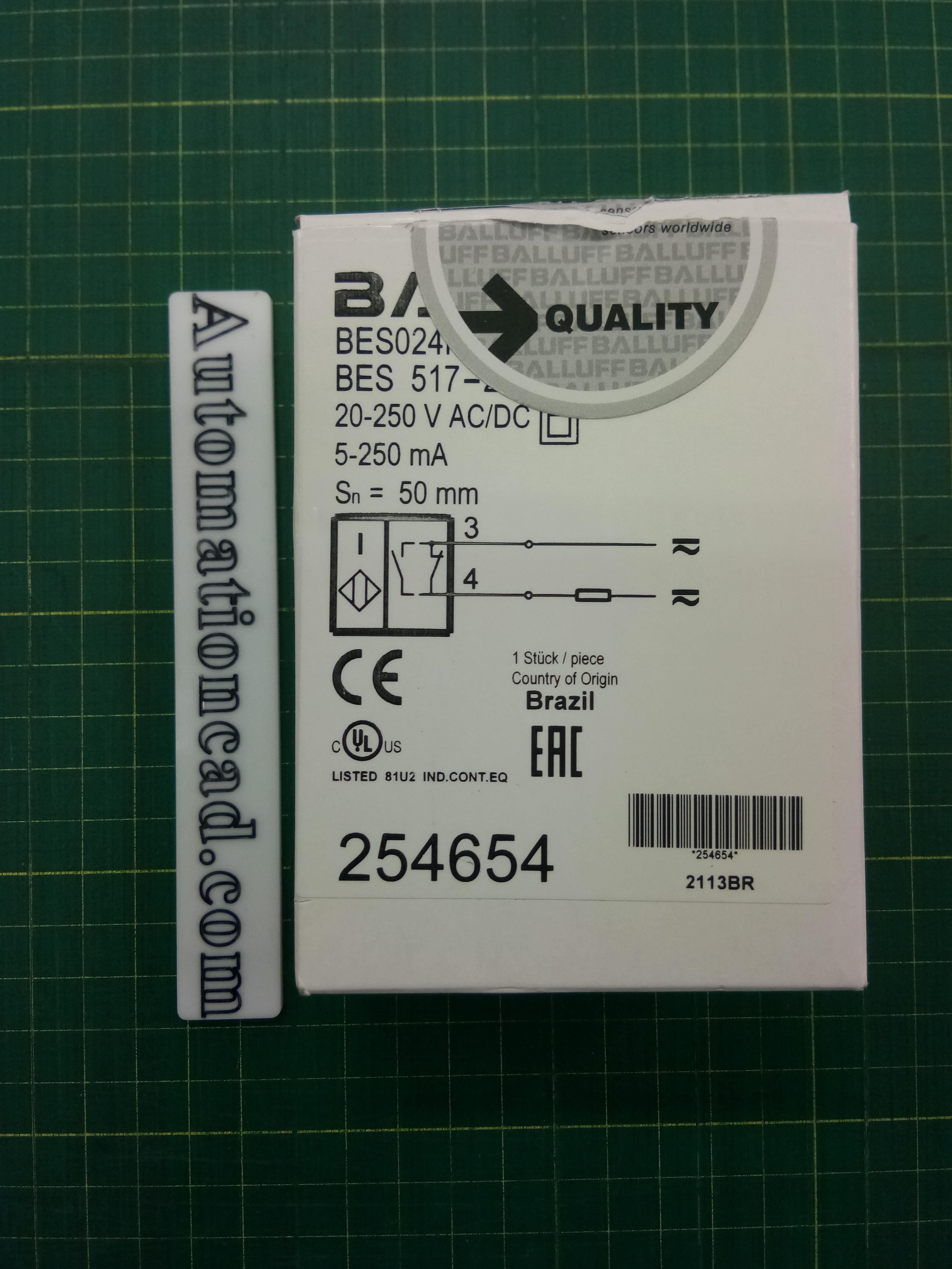 เซ็นเซอร์ BULLUFF ระยะตรวจจับ 50 mm NO/NC 250 VDC/AC Standard Inductive Sensor