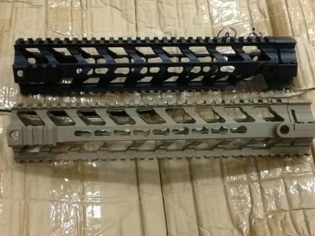 New.ชุดหน้า Fortis REV Cmmg.22 12นิ้ว - งาน CNC น้ำหนักเบาเพียง 25กรัม - ใช้ติดตั้งกับแกน Delta Ring ได้เลย (ดูตามรูป) - มีช่องสำหรับอุปกรณ์ Keymod - มีราง20mm มาตรฐาน - มีช่องหูกวิน 4 ช่อง - มีสีดำ/ทราย ราคาพิเศษ