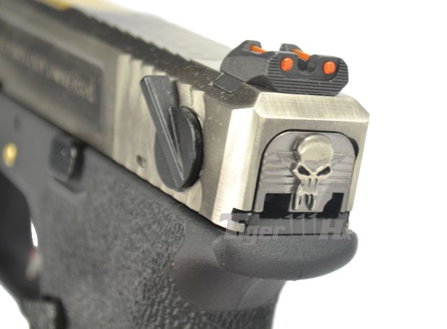 Glock18C T3 Gen4 สไลด์เงิน ท่อทอง เฟรมดำ WE