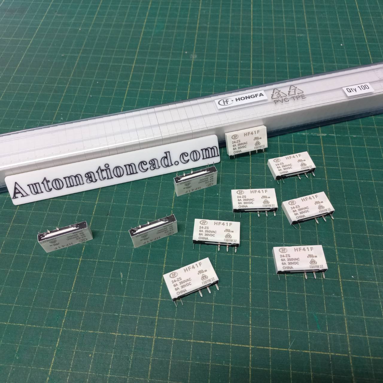 RELAY รีเลย์ 24Vdc พร้อมซอคเกต HF41 HONGFA SLIM RELAY 2966171 เทียบเท่ากับ 2961105 PHOENIX CONTACT